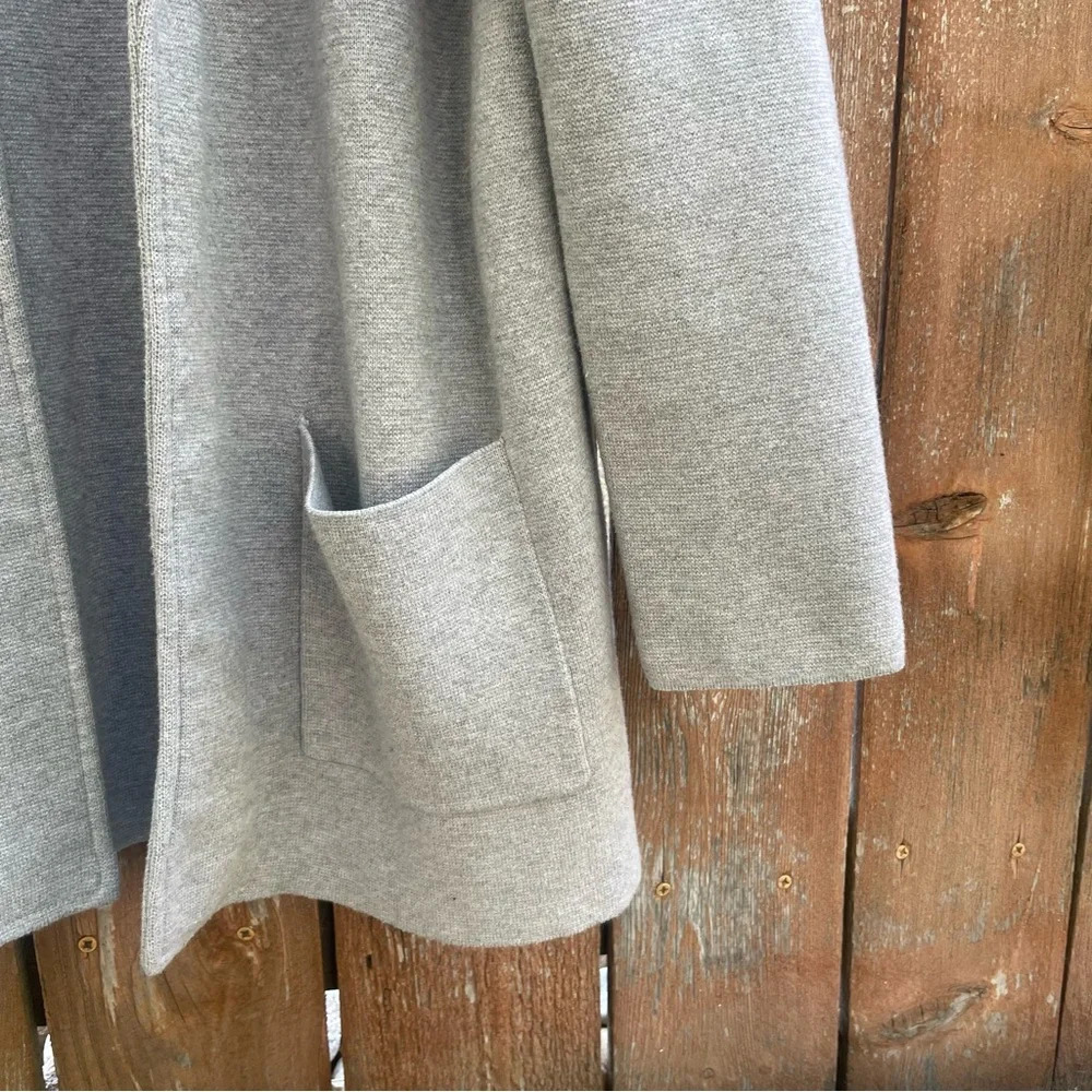 MAGASCHONI Women’s Gray Open Front Cardigan Sweater Wool Blend Size Small - Picture 5 of 10